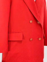 Încarcă imaginea în vizualizatorul Galerie, Sacou roșu cu două rânduri de nasturi mărimea XL
