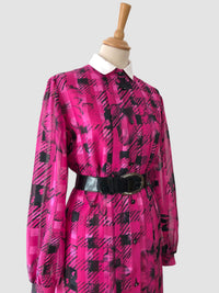 Rochie vintage ciclam mărimea L