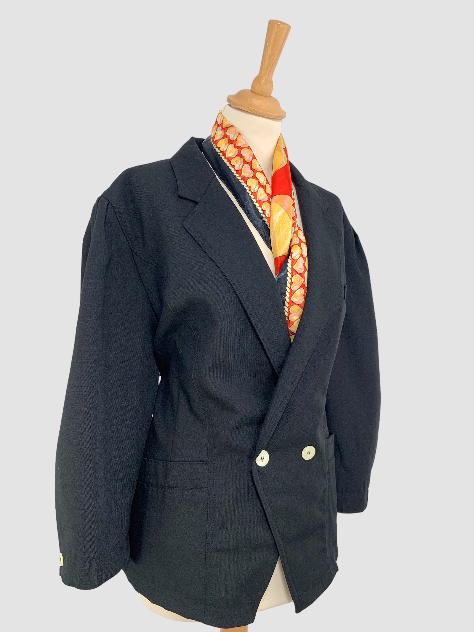 Sacou vintage cu eșarfă mărimea XL