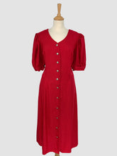 Încarcă imaginea în vizualizatorul Galerie, Rochie vintage din amestec de in mărimea XL
