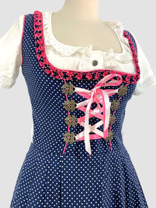 Rochie bavareză cu top alb mărimea XS
