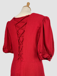 Rochie vintage din amestec de in mărimea XL