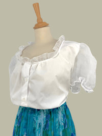 Crop top alb mărimea XXL