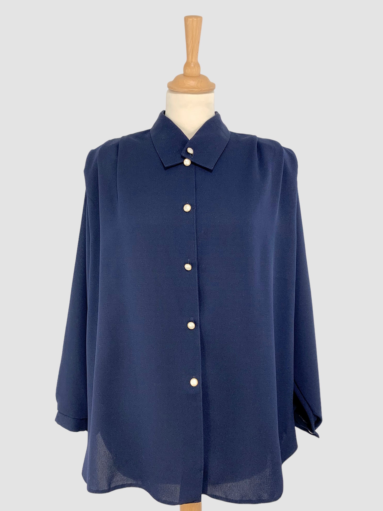 Cămașă vintage bleumarin potrivită pentru L/XL