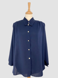 Cămașă vintage bleumarin potrivită pentru L/XL