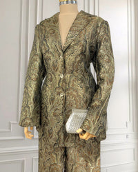Costum superb din brocart mărimea M